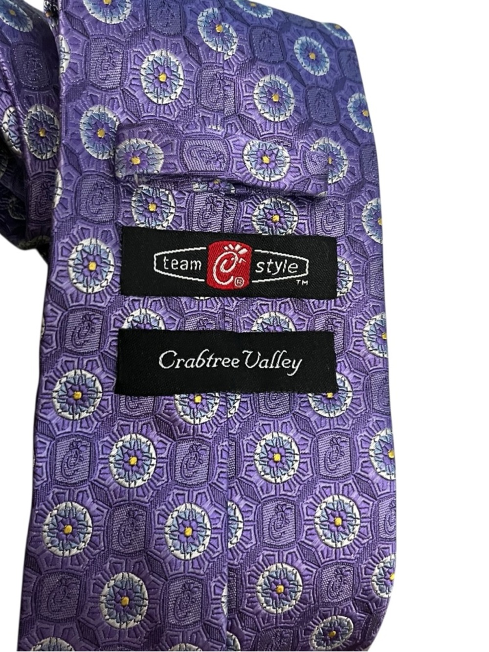 Chick Fil A Crabtree Valley Tie Purple paisley Chick-fil-A - Picture 4 of 4